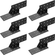 Kotwy do krokwi 6 szt 170 40 mm czarne stalowe lewe i prawe