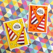 Wesoła kartka urodzinowa - pomarańczowa