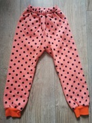 Spodnie ocieplane w kropki r. 92/98