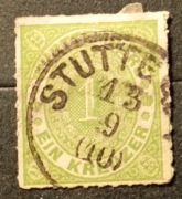 1 kreuzer. Niemcy. Stuttgart 1874 r