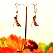 Bursztynowe ważki w srebrnej oprawie 10.KAM