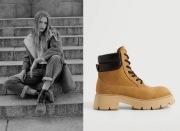 MANGO trekkingowe boots karmel NOWE 100% skóra naturalna 39