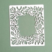 Scrapki Papierowe - Boże Narodzenie Ramka Poinsecja Ostrokrzew Jemioła.