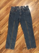 TOMMY JEANS 29/30 spodnie damskie szerokie Zamki