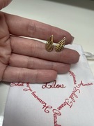 Lilou kolczyki skrzydełka srebro pozłacane paragon