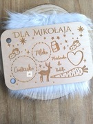Taca na przekąski dla Mikołaja oraz Rudolfa z personlizacją