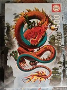 Puzzle Educa 500 elem smok szczęścia .Używane , kompletne 