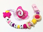 Zawieszka do smoczka z imieniem, Personalizowana zawieszka, na prezent