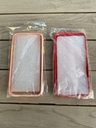 IPHONE 11 etui 2 szt czerwone różowe nowe