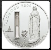 Moneta 1 $ Palau 2008 rocznica 150 lat objawień w Lourdes Certyfikat