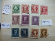 zestaw 11szt. znaczki Mi 39 odcień KUBA 1917r. POLITYCY kasowane Cuba