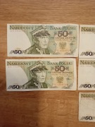 banknot 50 zł K.Świerczewski seria GN 1988 z Wadami