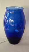 Wazon szklany duży kobaltowy szkło barwione w masie