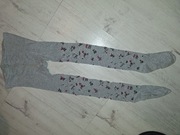 Ciepłe bawełniane rajstopy na jesień zimę r. 122-128, rozciągliwe cerowane