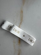 Dior luksusowa biała piękna wstążka złote logo192/3,5 cm 