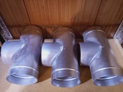 Trójnik T 90 ocynkowany 125 - 125 - 125