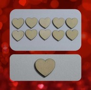Scrapki Serduszka 2,5cm zestaw 10szt.