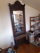 Stojące lustro, tremo z początku XX wieku, antyk