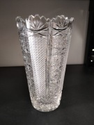Pięknie szlifowany wazon kryształowy vintage 