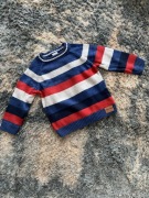 F&F bawełniany sweter dziecięcy 92 cm chłopięcy sweterek w paski kardigan