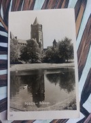 Pocztówka Poznań Zamek 1942 znaczek Hitler