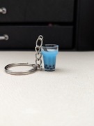 Smerfowe Bubble Tea z ciemną słomką