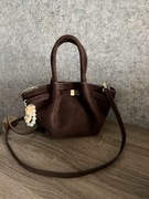 Brązowa, vintage mini torebka