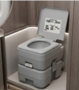 WC Turystyczne 24L Przenośne Zestaw ze Spłuczką i Deską na Kemping Biwak