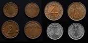 Niemcy - zestaw 4 monet - 1 2 4 50 Reichspfennig 1932-39