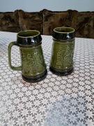 Dwa duże kufle, wazony Tułowice PRL