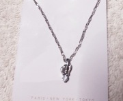 Naszyjnik Wisiorek Zawieszka z cyrkonią na Łańcuszku