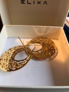 Kolczyki złote w kształcie koła Elixa