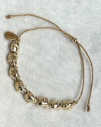 Bransoletka Złote bryłki Złocenie 18K Jedwabna nitka