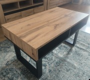 Ława dębowa, stolik kawowy do salonu z półką.