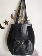 Skórzana unikatowa torebka worek Ochnik vintage retro Pinterest 