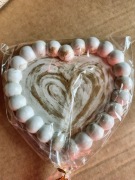 Podstawka serce gips dekoracja 