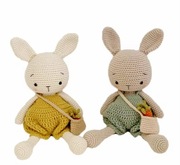 Ręcznie robiony króliczki przytulanka na szydełku 