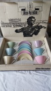 Komplet 6 filiżanek porcelanowych DAISY Lilien Porzellan Austria lata 70-te
