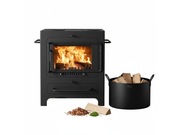 Piec kominek koza HWAM Classic 4 na drewno płyta grzewcza ECODESIGN A