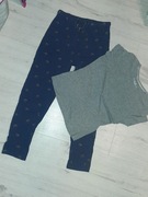 Nowe do spania długie spodnie piżama r.122-128 7-8lat gratis bluzka bawełna