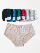 Zestaw majtki damskie bawełniane figi koronkowe wygodne brazyliany 5-pak
