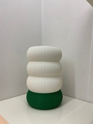 Nowoczesna lampka - biało-zielona elegancja