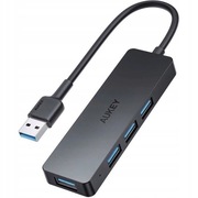 AUKEY CB-H39 HUB USB-C 4xUSB 3.0 Slim 5Gbps Kompaktowy USB-A 4w1