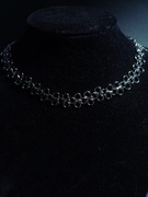 Naszyjnik Choker Srebrny Kwiatowy Delikatny