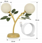 Lampka nocna LED NEWNEN Biurkowa bezprzewodowa drzewko USB