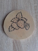 Podkładka pod kubek,  drewno. 