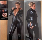 Błyszczący kombinezon r. XL  Leather look