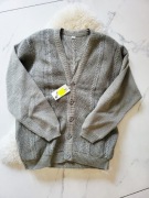 Kardigan Meski Szary Rozmiar XXL Rozpinany Basic