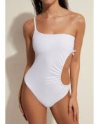 Kostium jednoczęściowy kąpielowy Calzedonia, S 36 it2 biały, wycięcia