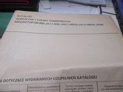 UNITRA  KATALOG  ZAMIENNYCH MAGNETOFON MS-2411,2407 MDS-2408 ORGINAŁ PRL